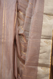 Rose Pink Silver Chanderi Silk Saree - SRRPSCSS515