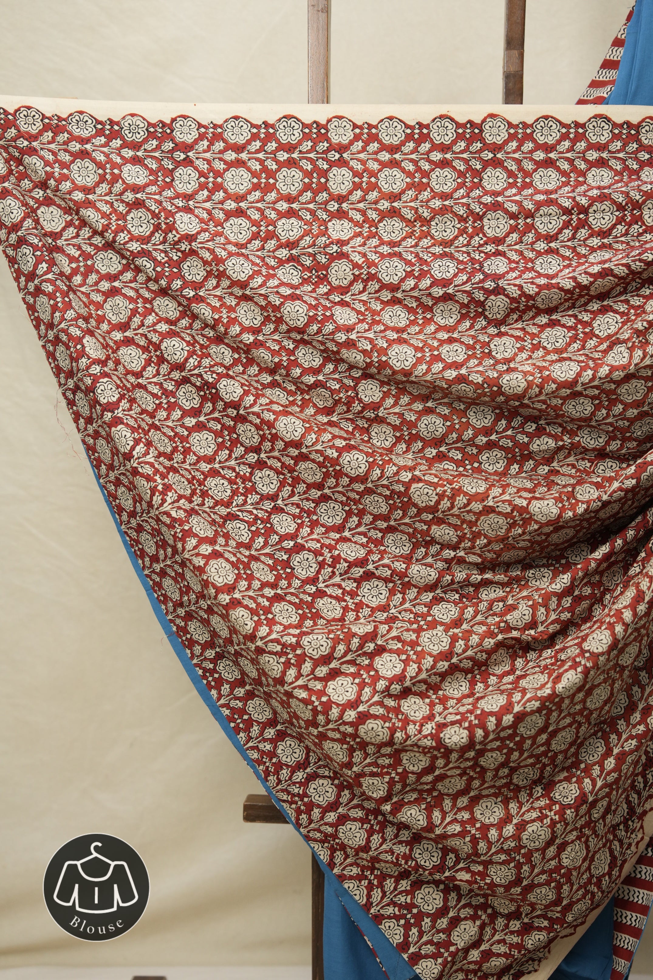 Blue Cotton Patchwork Saree - SRBCPS291