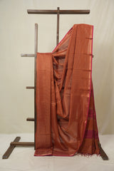 Orange Maheshwari Saree - SROMS1134