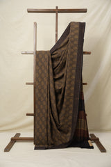Mud Brown HBP Cotton Saree - SRMBCS3117