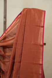 Orange Maheshwari Saree - SROMS1134