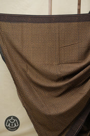 Mud Brown HBP Cotton Saree - SRMBCS3117