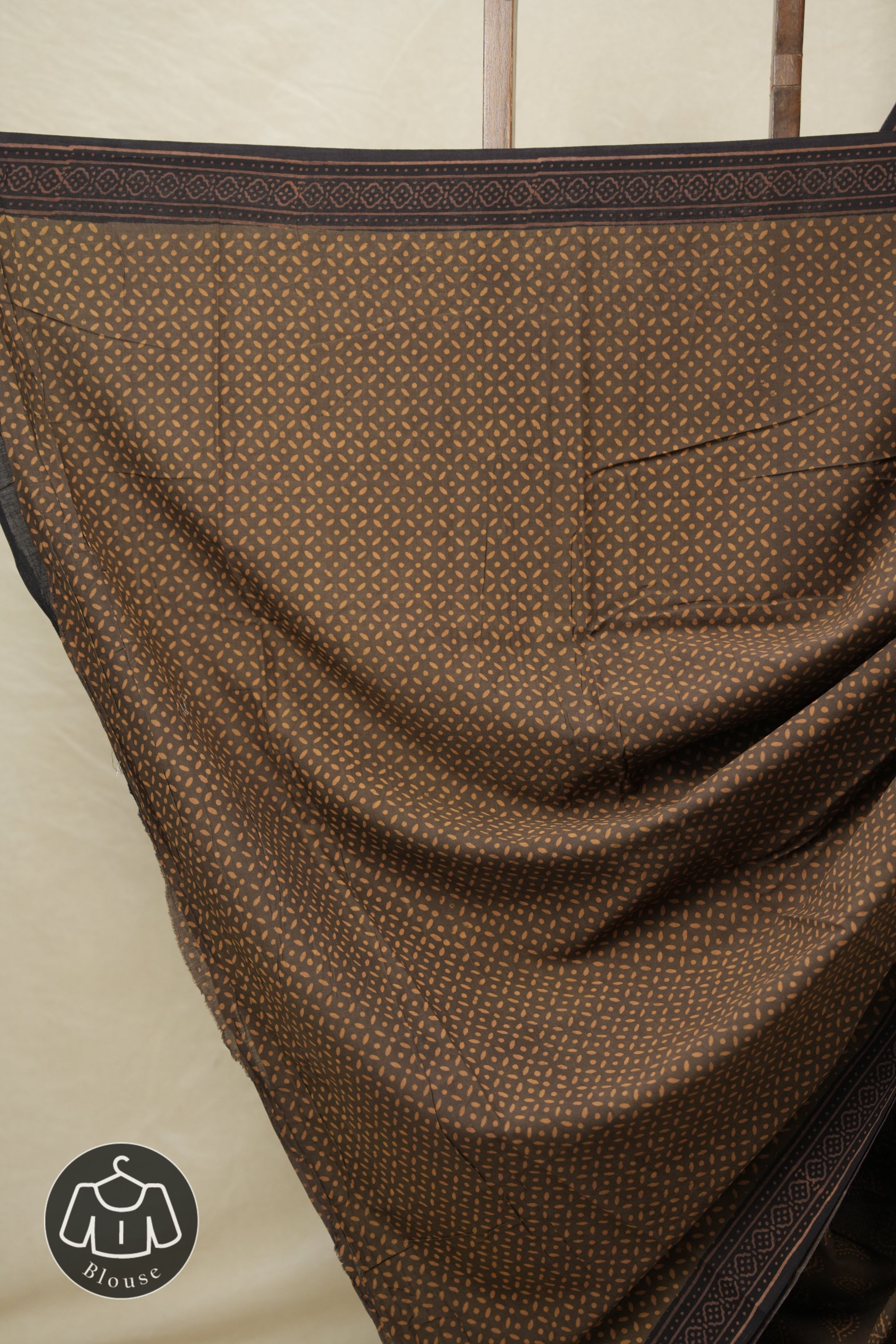 Mud Brown HBP Cotton Saree - SRMBCS3117