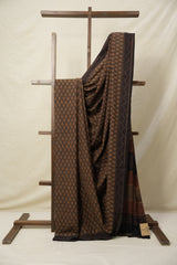 Brown HBP Cotton Saree - SRBCS3119