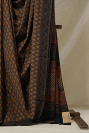 Brown HBP Cotton Saree - SRBCS3119