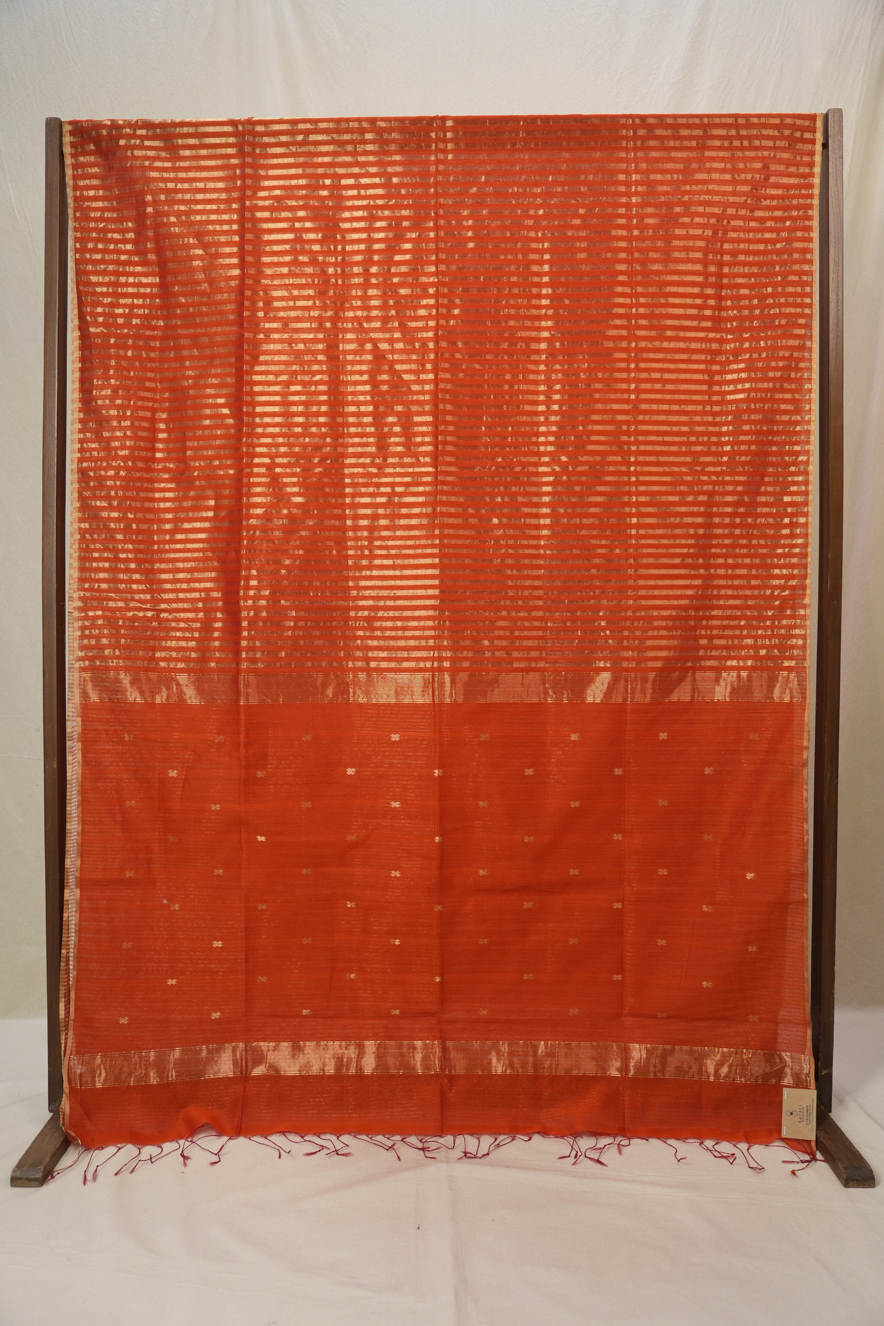 Orange Maheshwari Saree - SROMS1130