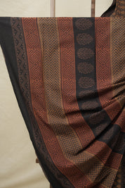 Brown HBP Cotton Saree - SRBCS3119