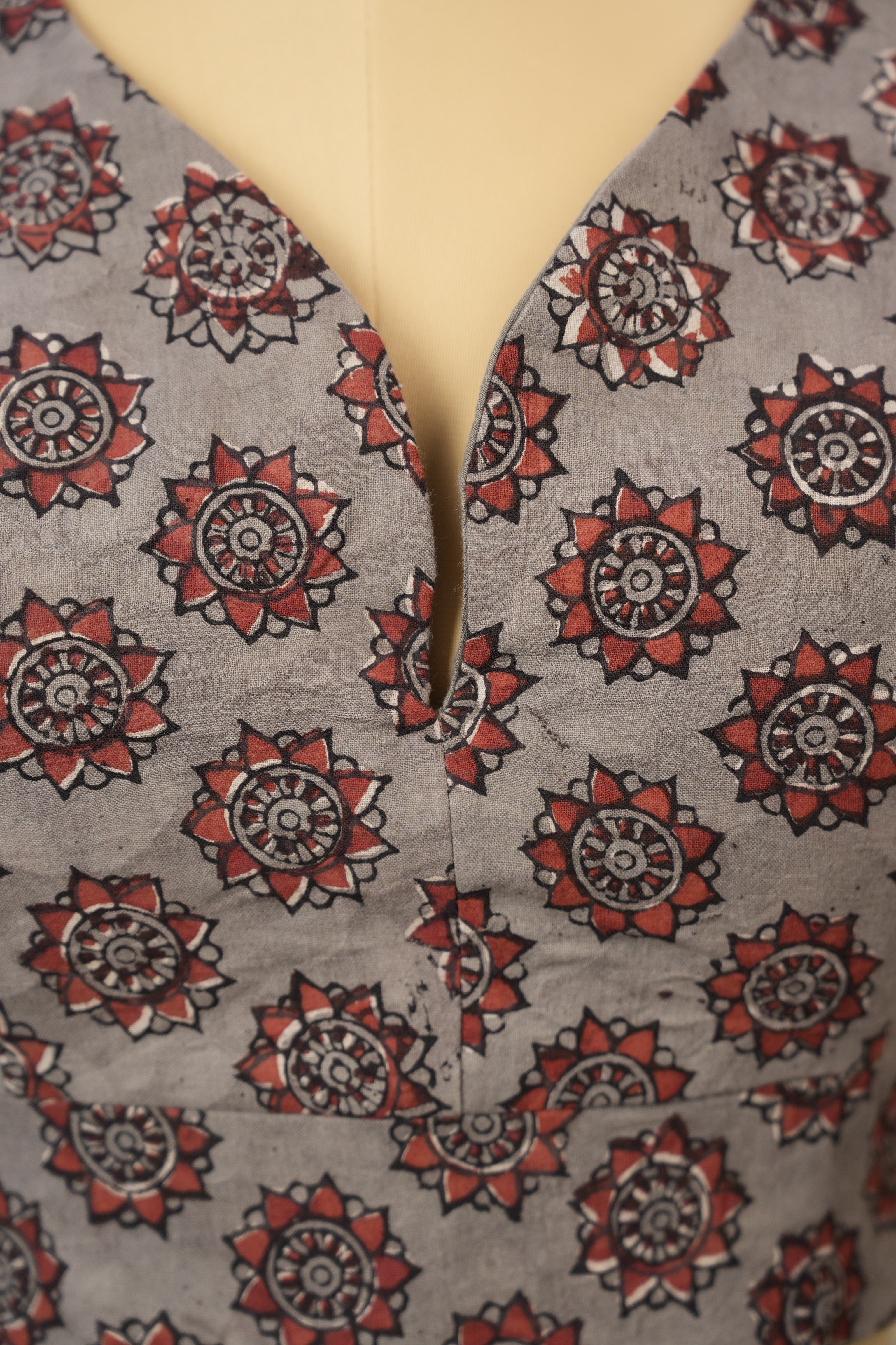 Grey HBP Sleeveless Plunging V-Neck Padded Blouse