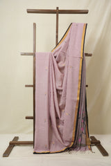 Light Pink Mul Bengal Cotton Jamdani Saree - SRLPBCJS237