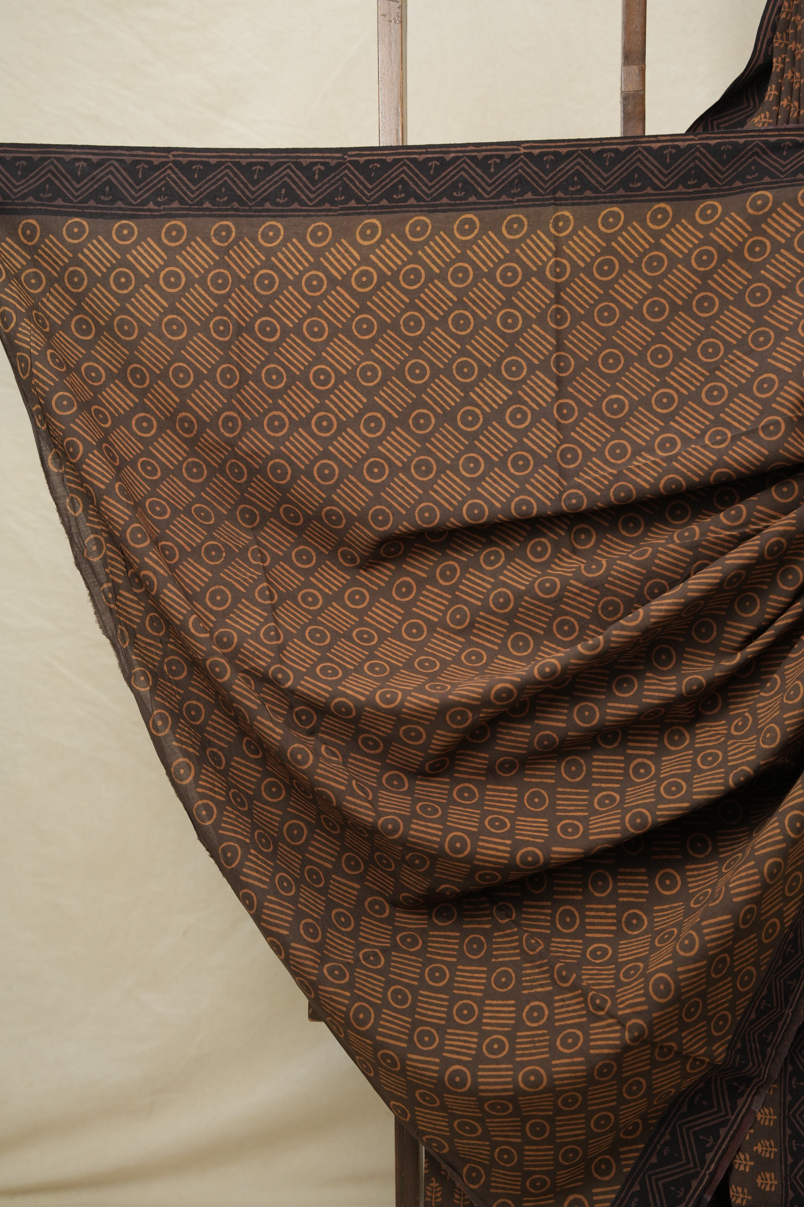 Brown HBP Cotton Saree - SRBCS3119