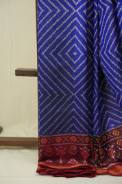 Navy Blue Rajkot Patola Silk Saree - SRNBRPSS660