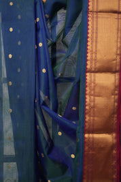 Two Tone Blue Chanderi Silk Saree - SRTTBCSS494