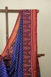 Navy Blue Rajkot Patola Silk Saree - SRNBRPSS660