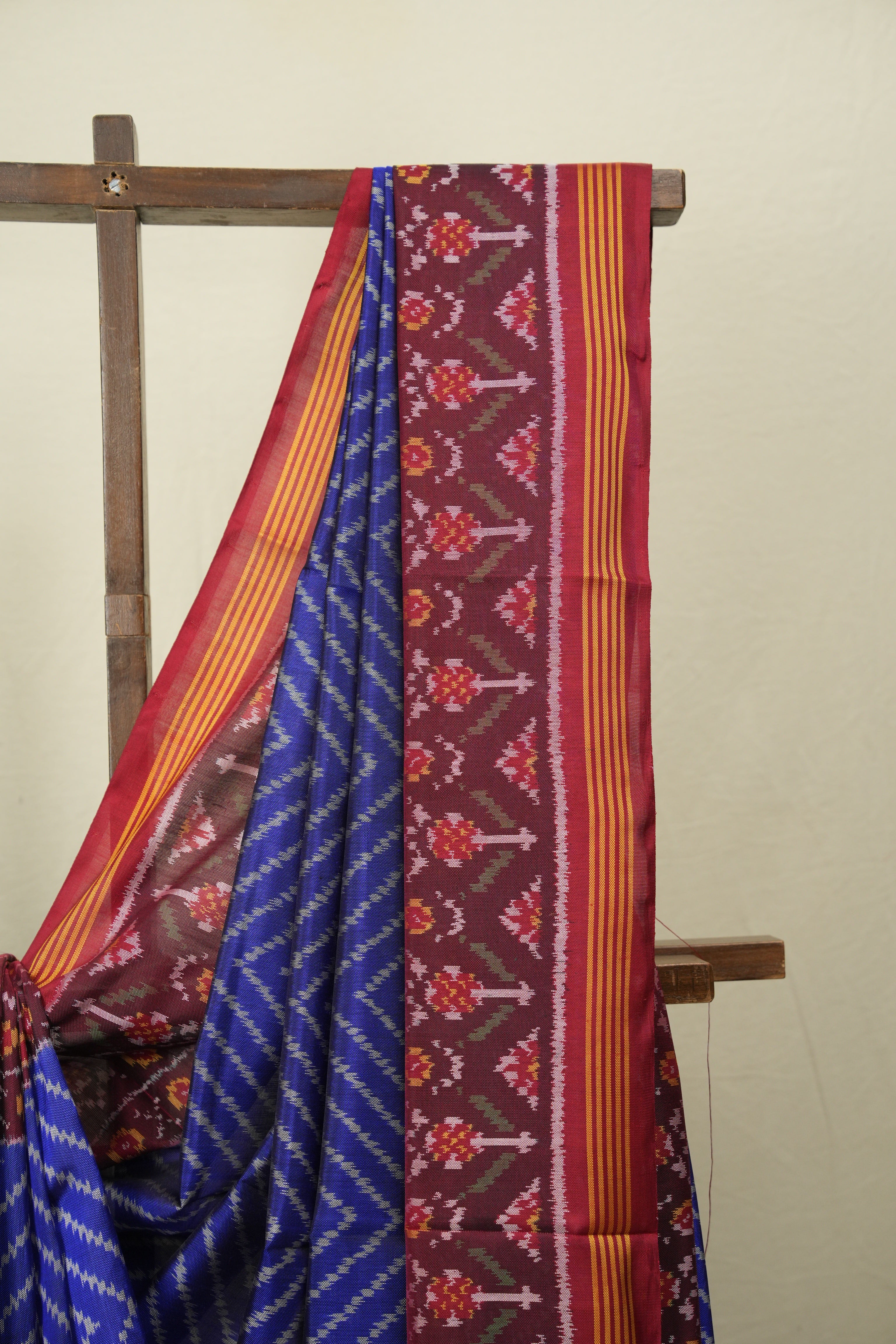 Navy Blue Rajkot Patola Silk Saree - SRNBRPSS660