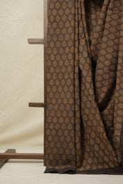 Mud Brown HBP Cotton Saree - SRMBCS3120