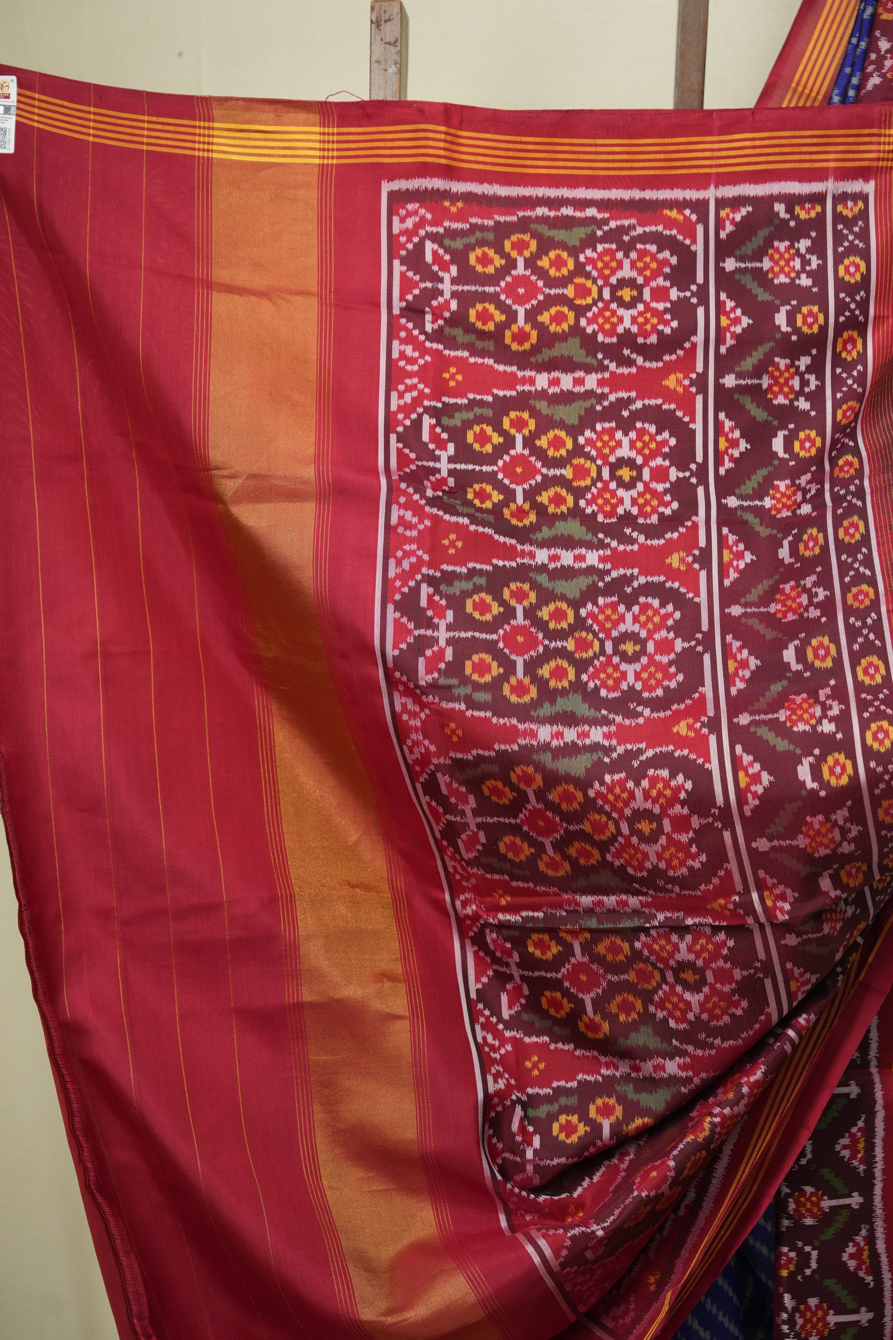 Navy Blue Rajkot Patola Silk Saree - SRNBRPSS660