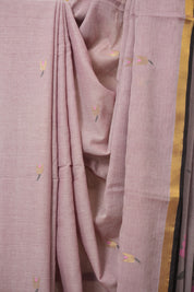 Light Pink Mul Bengal Cotton Jamdani Saree - SRLPBCJS237
