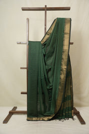 Green Maheshwari Saree - SRGMS1139