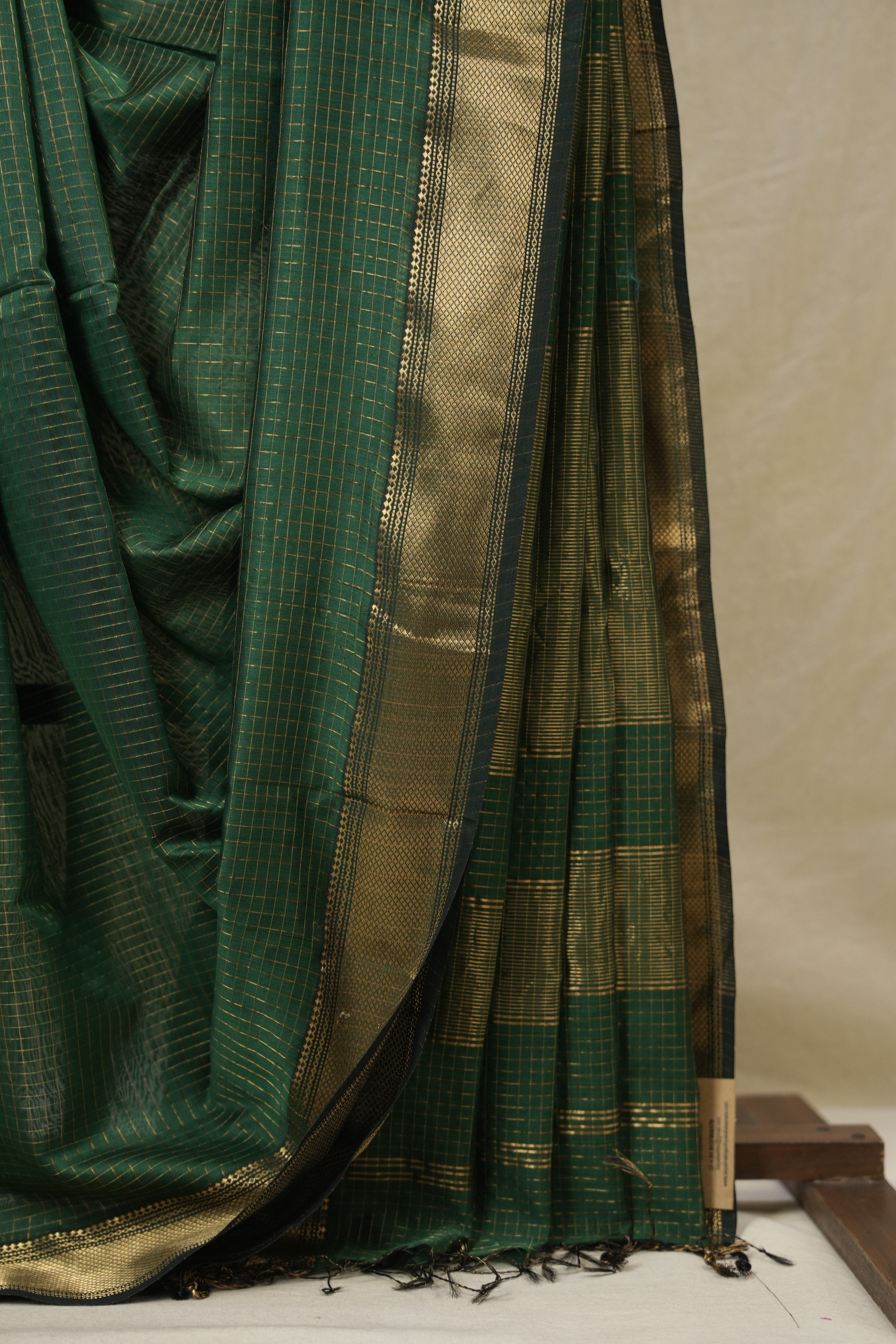 Green Maheshwari Saree - SRGMS1139