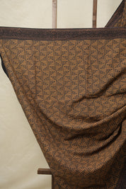 Mud Brown HBP Cotton Saree - SRMBCS3120