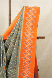 Two Tone Blue Pochampalli Cotton Ikat Saree - SRTTBPCIS482