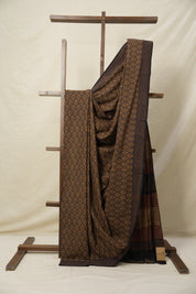 Brown HBP Cotton Saree - SRBCS3124