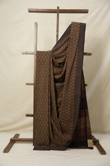 Brown HBP Cotton Saree - SRBCS3124
