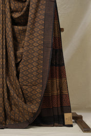 Brown HBP Cotton Saree - SRBCS3124