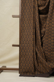 Brown HBP Cotton Saree - SRBCS3124