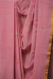 Dusty Pink Mul Bengal Cotton Jamdani Saree - SRDPBCJS236