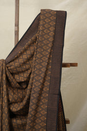 Brown HBP Cotton Saree - SRBCS3124