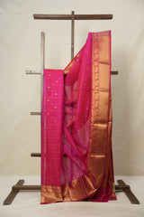 Rani Pink Hanborder Pattu Chanderi Silk Saree - SRRPHPCSS468