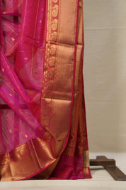 Rani Pink Hanborder Pattu Chanderi Silk Saree - SRRPHPCSS468