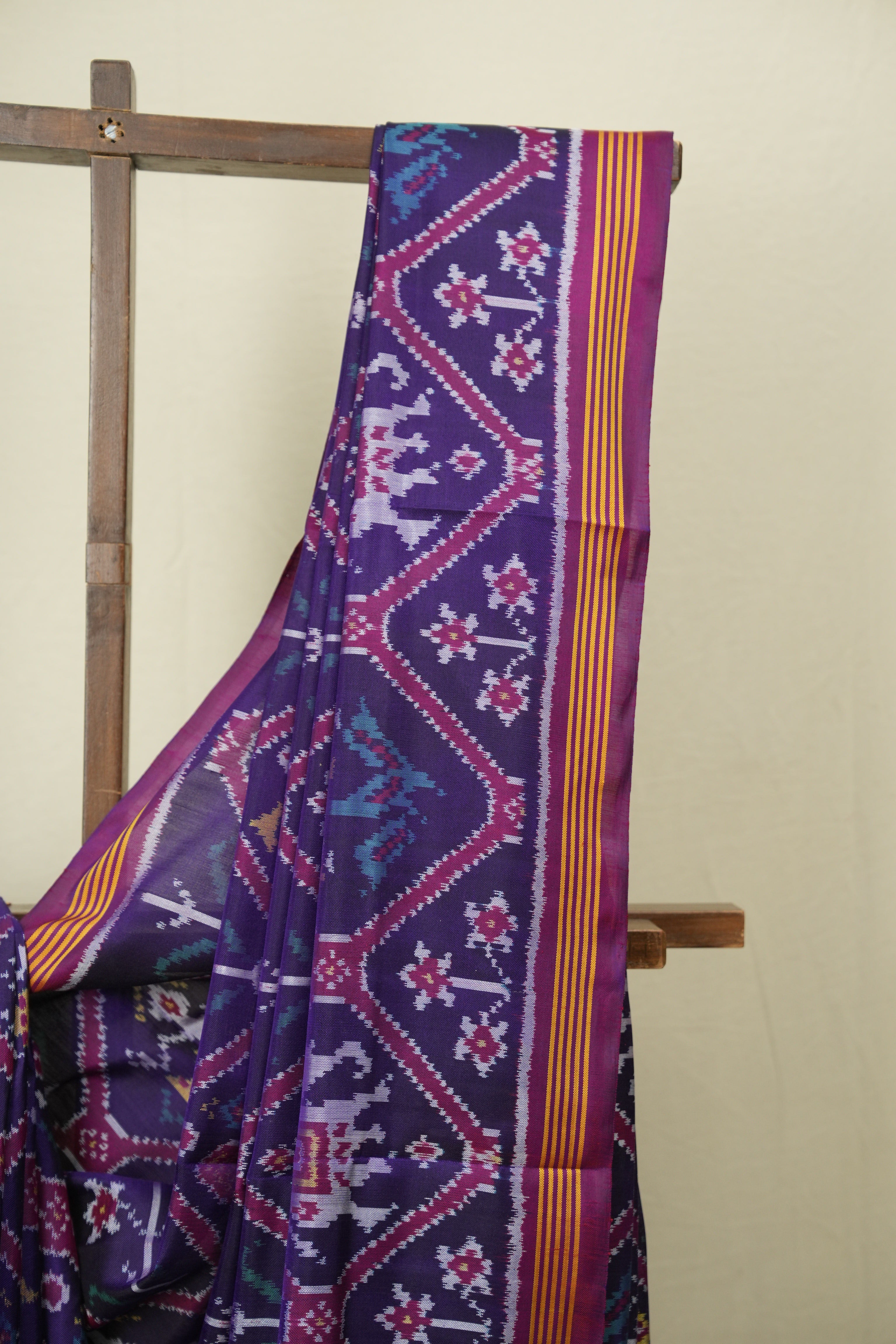 Violet Rajkot Patola Silk Saree - SRVRPSS662