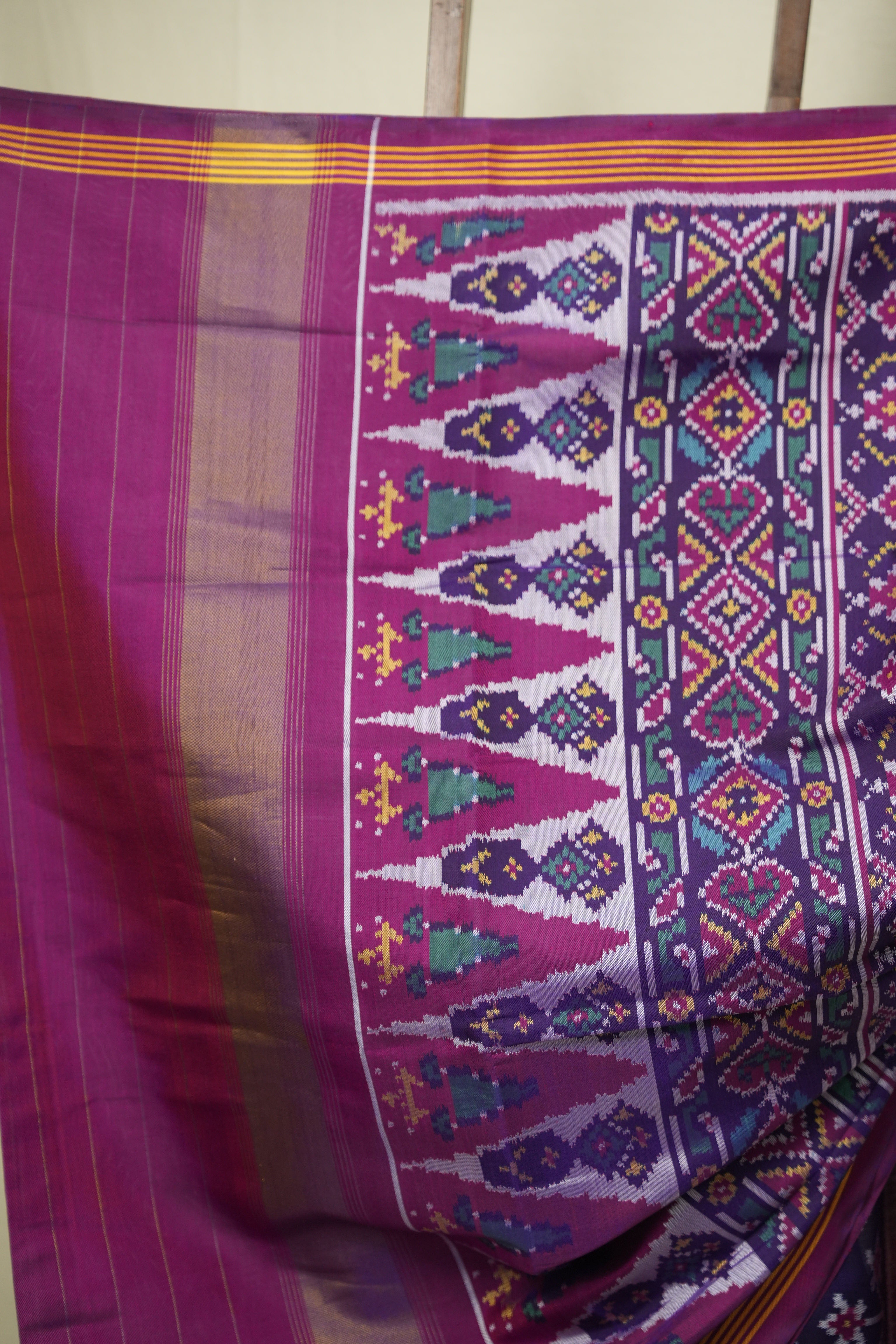 Violet Rajkot Patola Silk Saree - SRVRPSS662