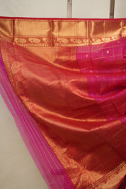 Rani Pink Hanborder Pattu Chanderi Silk Saree - SRRPHPCSS468