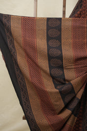 Dark Maroon HBP Cotton Saree - SRDMCS3123