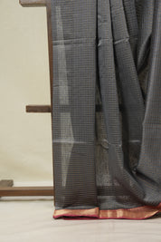 Grey Maheshwari Saree - SRGMS1137