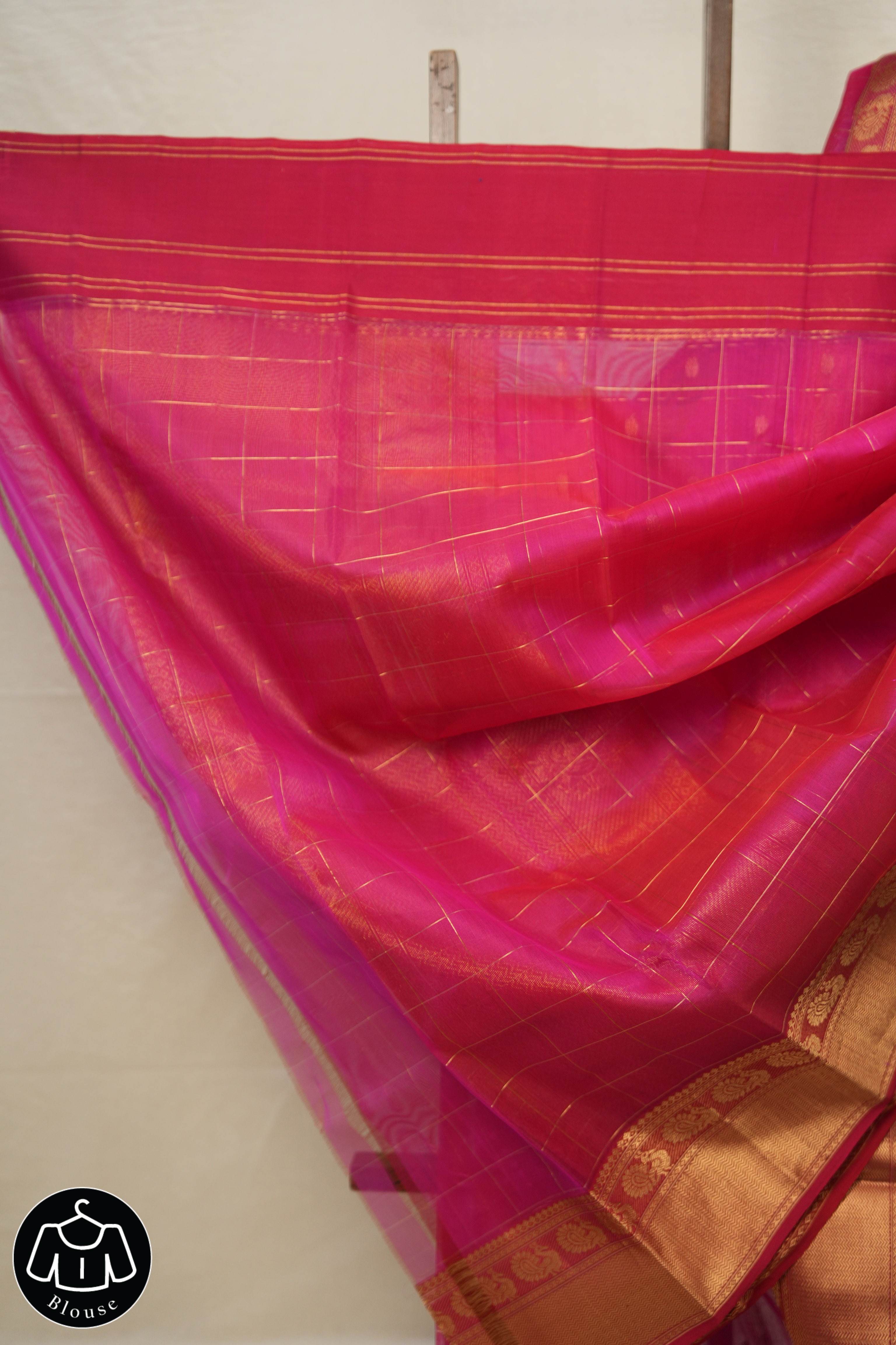 Rani Pink Hanborder Pattu Chanderi Silk Saree - SRRPHPCSS468