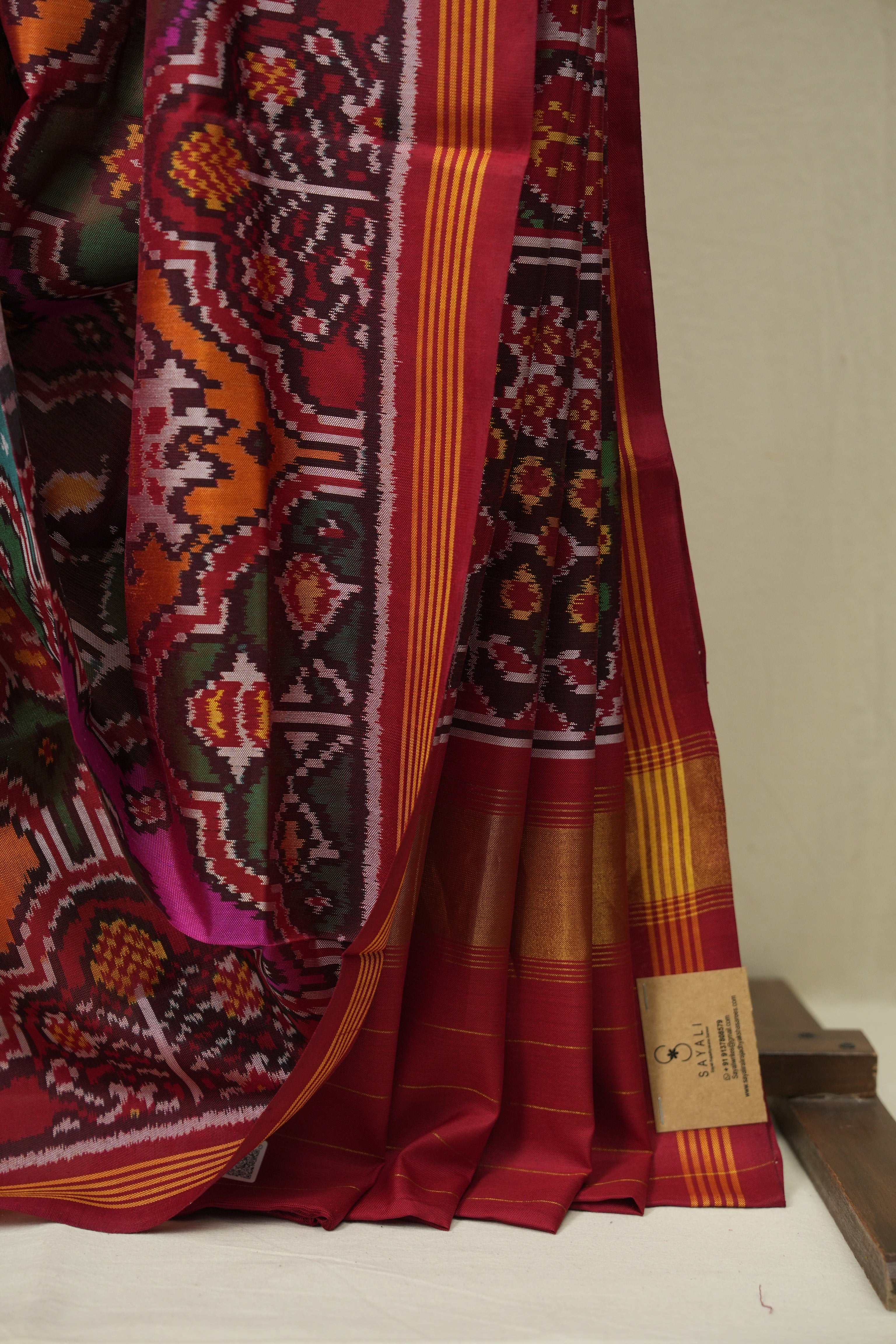 Multicolour Rajkot Patola Silk Saree - SRMRPSS661