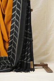 Turmeric Yellow Pochampalli Cotton Ikat Saree - SRTYPCIS496