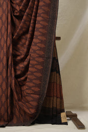 Maroon HBP Cotton Saree - SRMCS3122