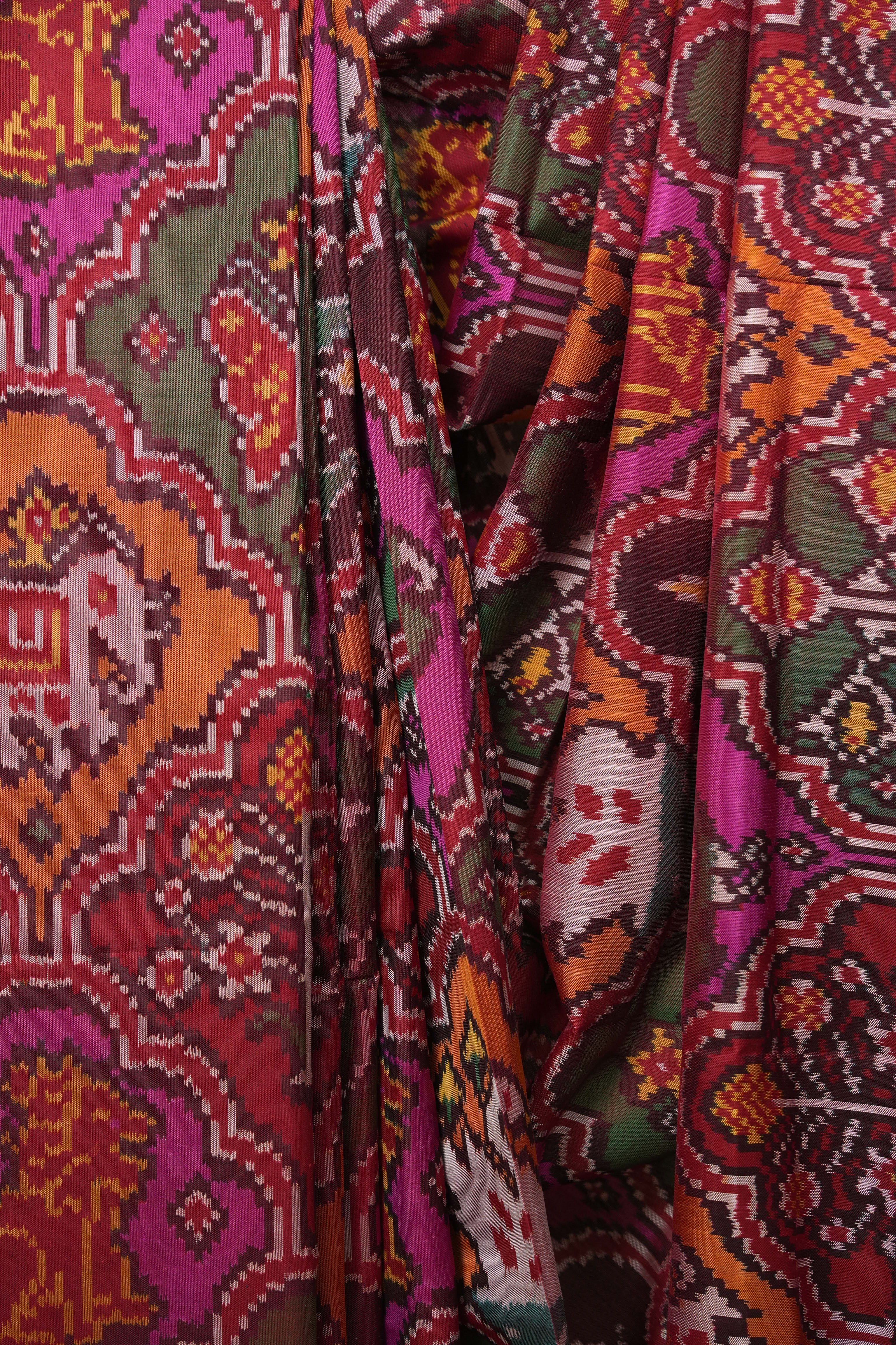 Multicolour Rajkot Patola Silk Saree - SRMRPSS661