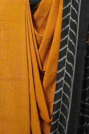 Turmeric Yellow Pochampalli Cotton Ikat Saree - SRTYPCIS496