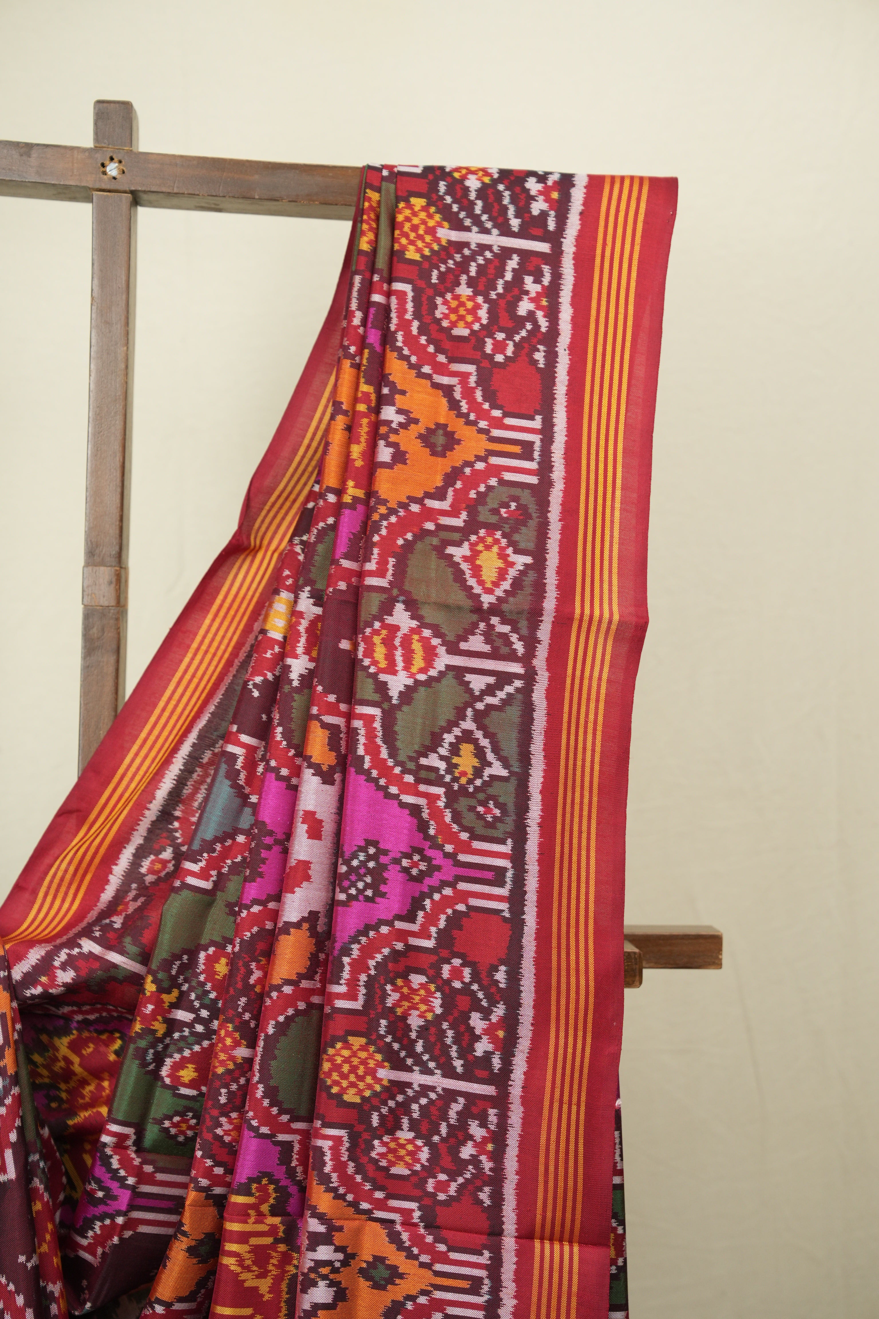 Multicolour Rajkot Patola Silk Saree - SRMRPSS661