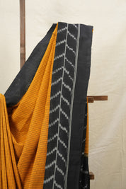 Turmeric Yellow Pochampalli Cotton Ikat Saree - SRTYPCIS496