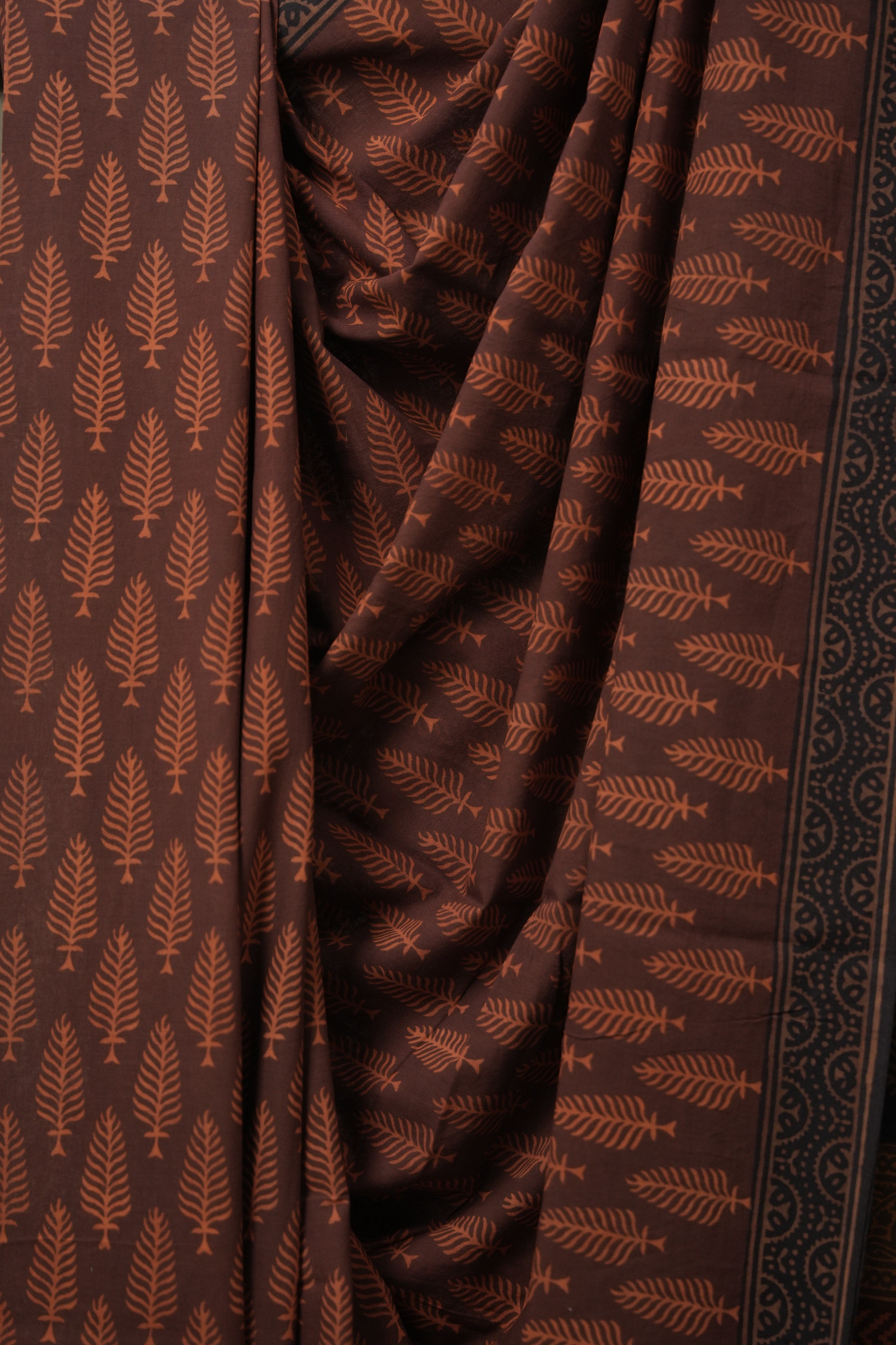 Maroon HBP Cotton Saree - SRMCS3122