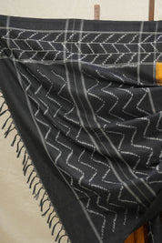 Turmeric Yellow Pochampalli Cotton Ikat Saree - SRTYPCIS496