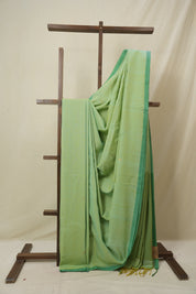 Mint Green Bengal Mul Cotton Saree - SRMGBMCS070