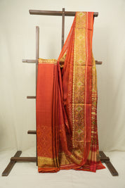 Orange Rajkot Patola Silk Saree - SRORPSS652